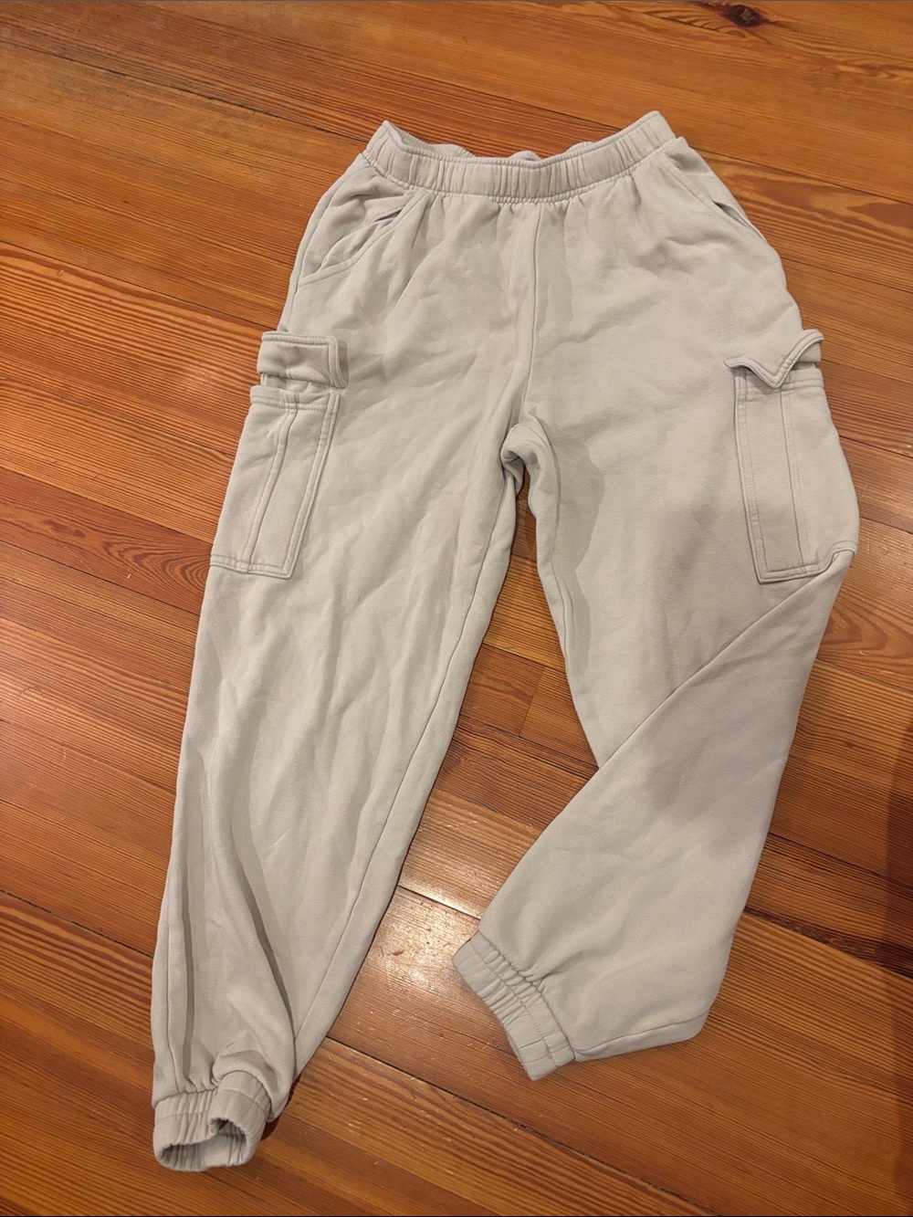 Light Gray Cargo Jogger Pants